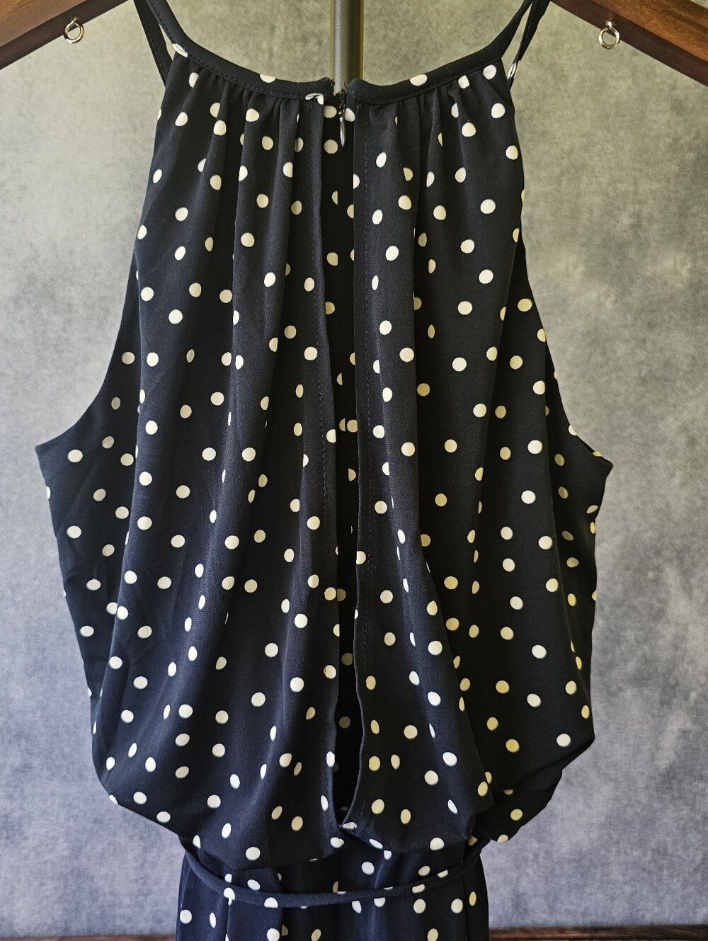 Womens' size 8 London Times sleeveless halter-style wide-leg jumpsuit - Picture 3 of 4